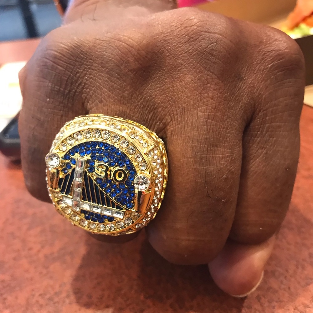 Replica warriors championship ring.